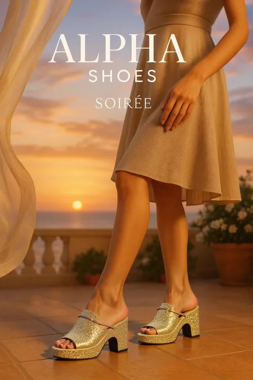 A cinematic sunset scene on a Mediterranean terrace. A woman...